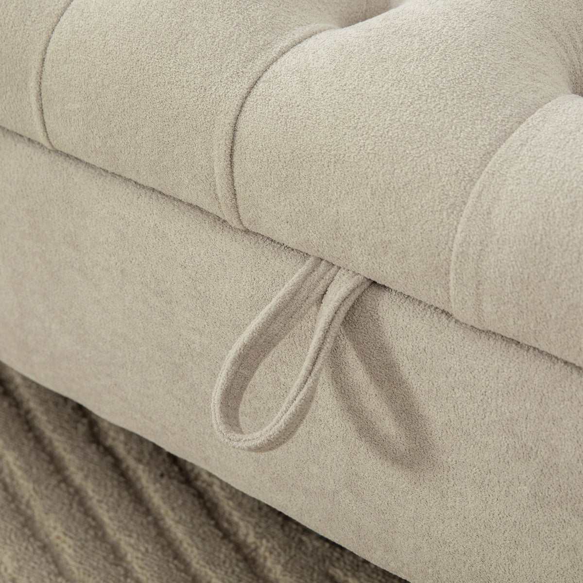 65.75" Wide Modern Upholstered Storage Bench With Double Lids