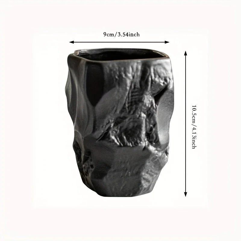 1pc Wabi-Sabi Wind Toothbrush Cup Creative Easter Stone Shape Ceramic Wash Cup Toothbrush Cup Nordic Ins Mouthwash Cup