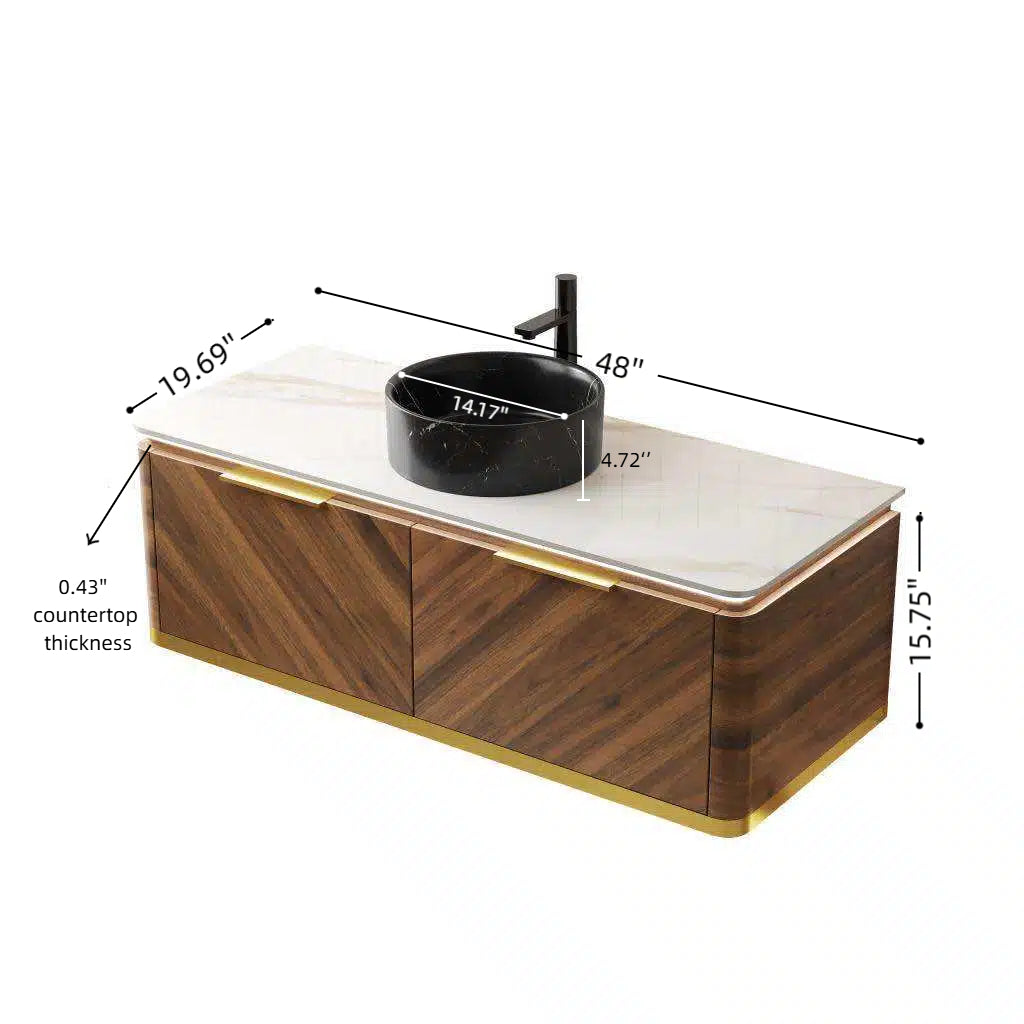 Dipa 48" Bathroom Vanity & Sink - Calacatta Gold Top