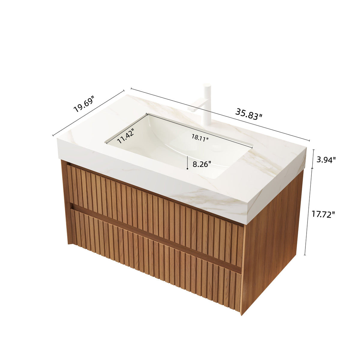 Tilley 30" Bathroom Vanity & Sink - Calacatta Gold Top