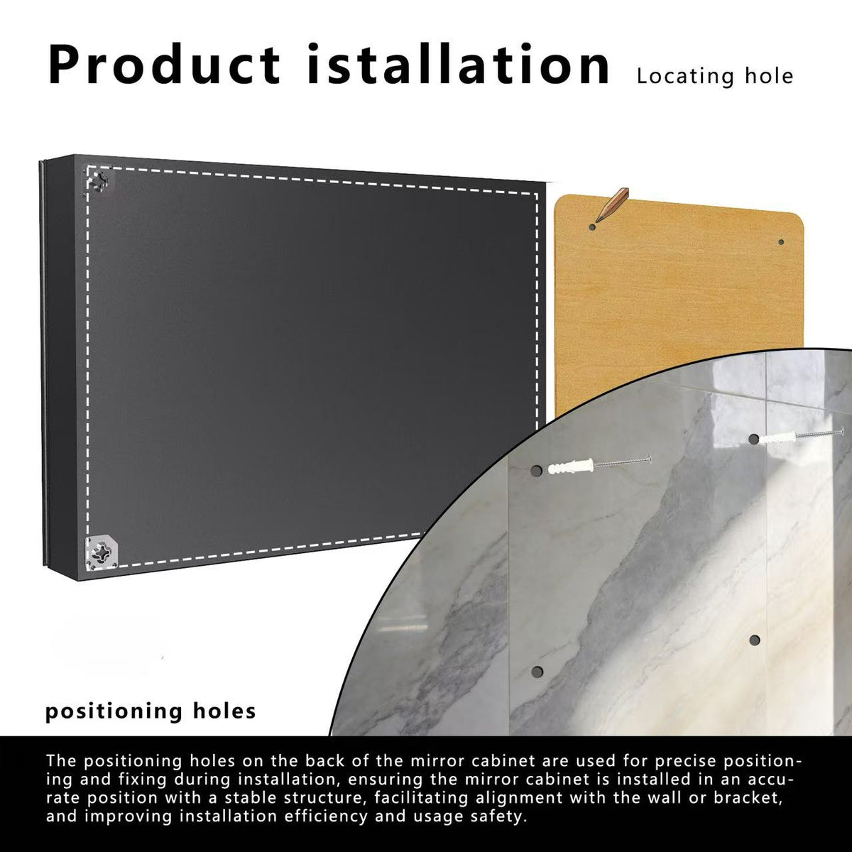 LED Bathroom Medicine Cabinet with Single-Color Lighting