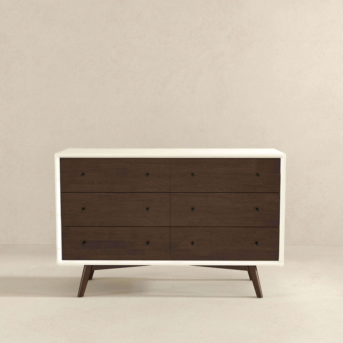 Mid Century Modern White Dresser