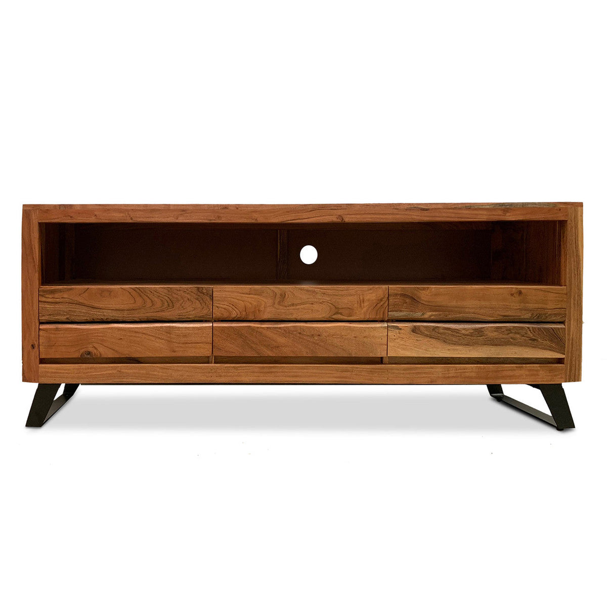 Solid Acacia Live Edge TV Console — view 4