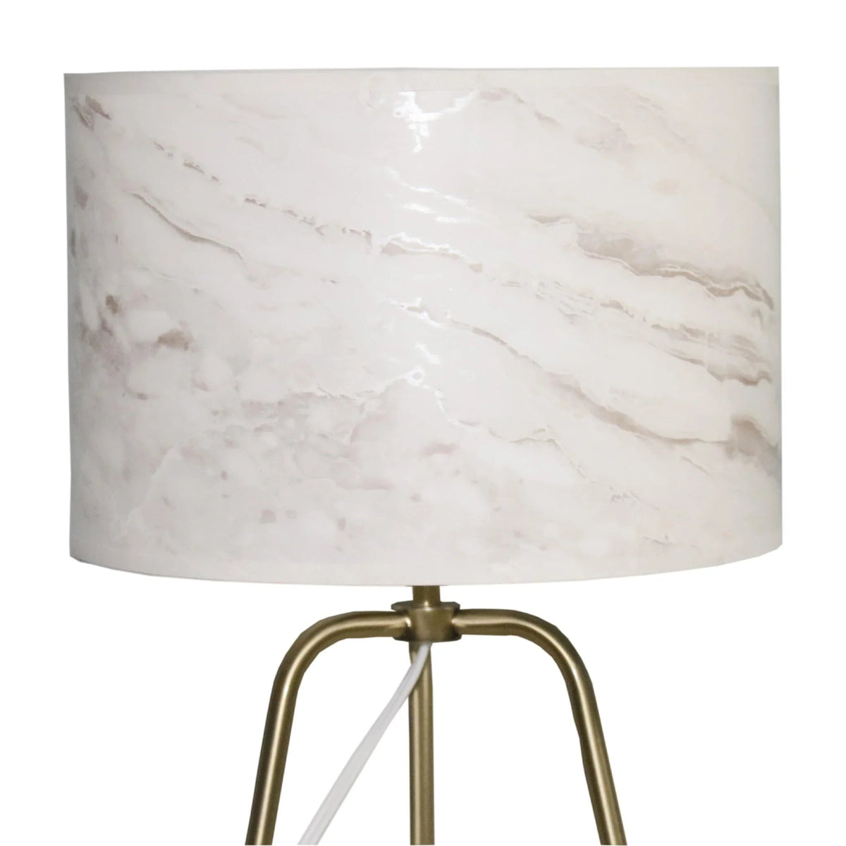 Marble Pattern Cylinder Table Lamp