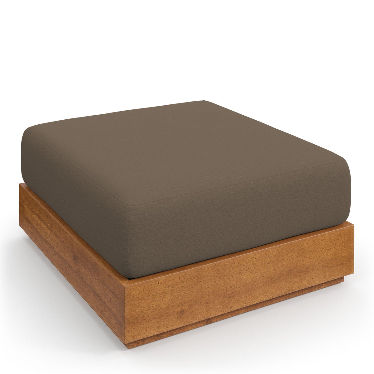 Tahoe Outdoor Patio Acacia Wood Ottoman by Modway - 31.5" Wide