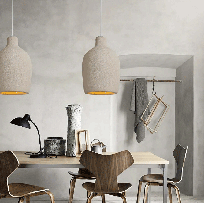 Wabi-Sabi Pendant Lights | Minimalist Ceramic Ceiling Lamp Meta Description