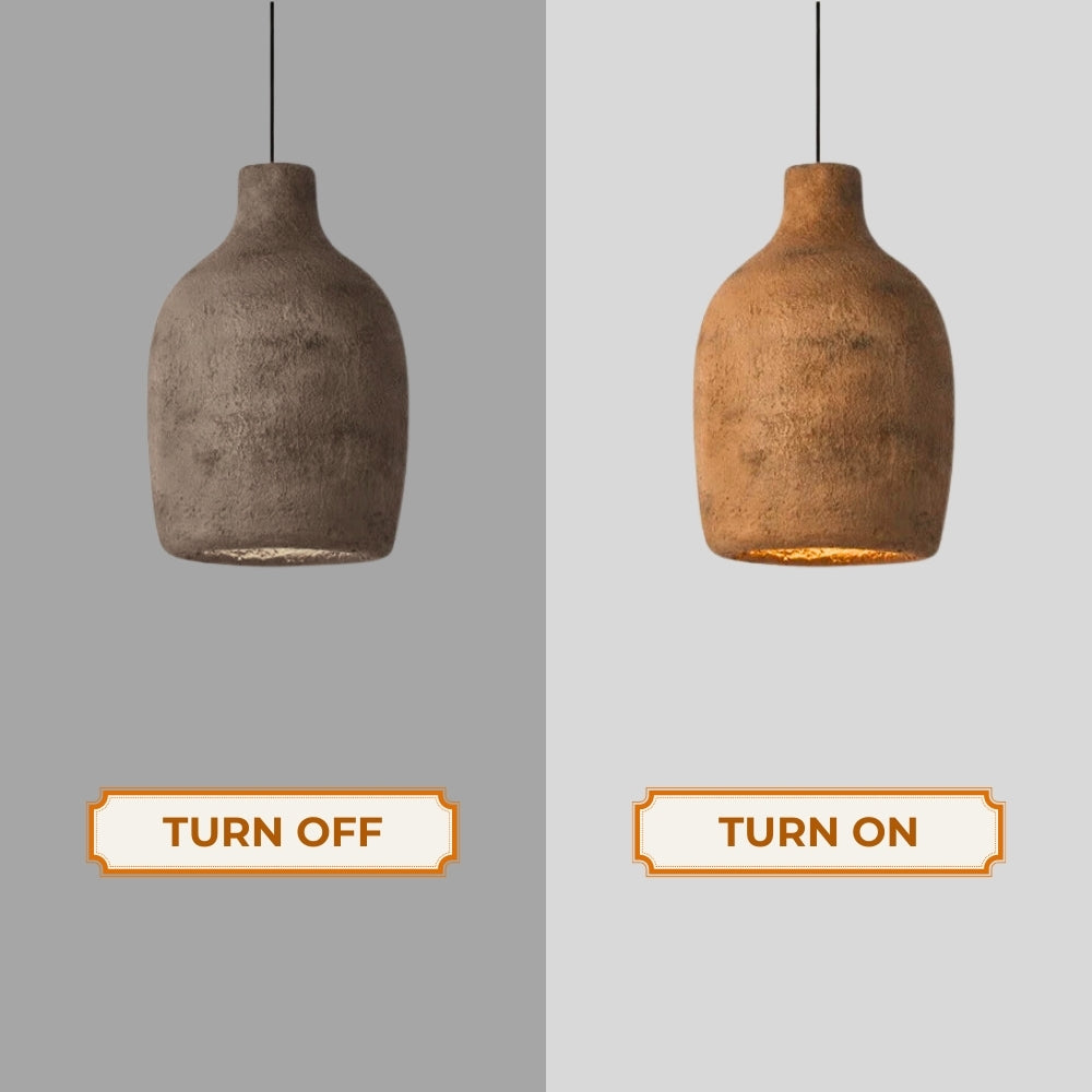 Organic Texture Pendant Lighting | Rustic Wabi-Sabi Decor