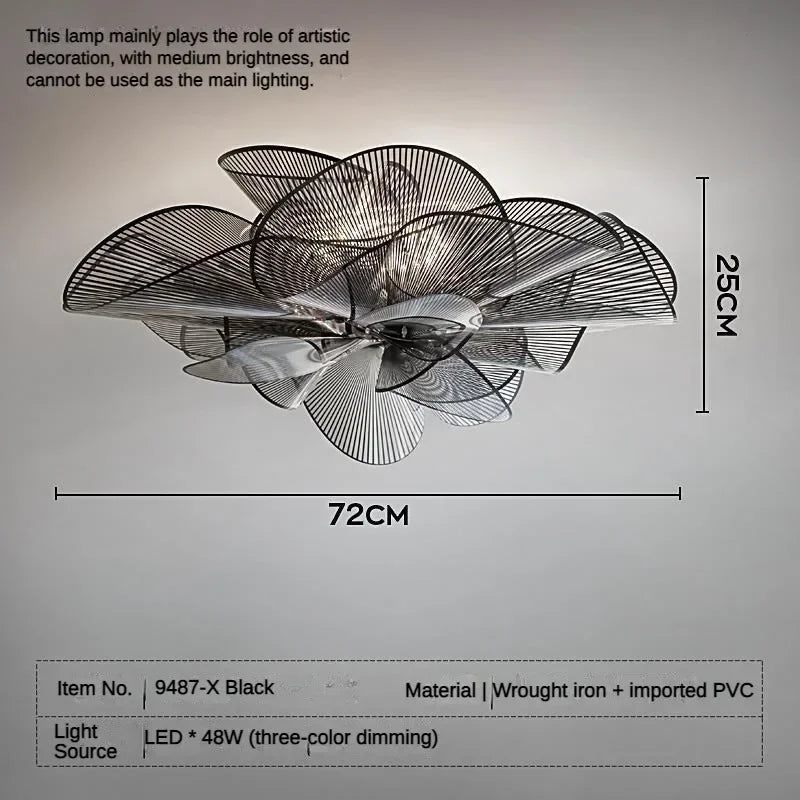 Nordic hallway ceiling chandelier Black/White PVC flower Pendant Lights living room Bedroom lights decoration modern led lights