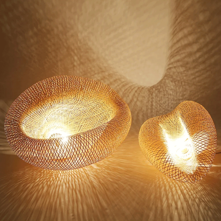 Natural Woven Bamboo Pendant Light β Boho Japandi Chandelier | ArtisticLand