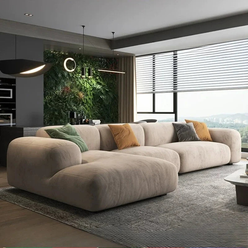 Comfortable Lounge Divano Soggiorno Di Lusso Luxury Furniture Modern Living Room Sofas Minimalist Sectional Puff Corner Sofa