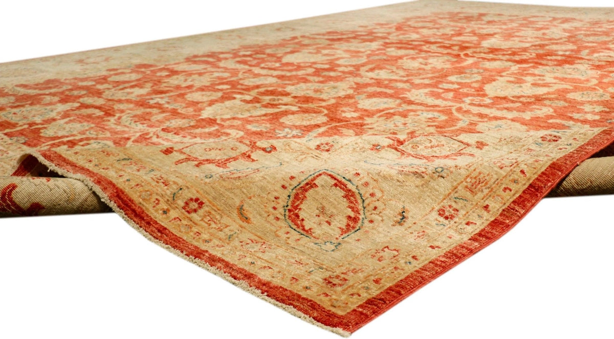Canvello Ferehan Hand-Knotted Lamb's Wool Area Rug- 8'10" X 11'11"