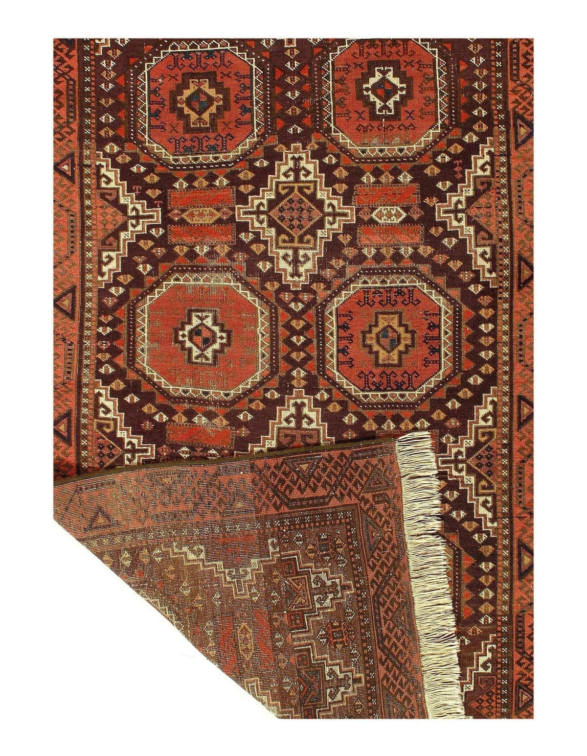 Canvello Fine Hand Knotted Vintage Afghan rug - 3'4''X 6'1''