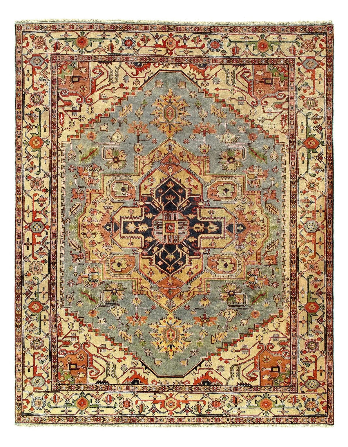 Canvello Light Blue Serapi design Rug - 9'3'' X 12'1''