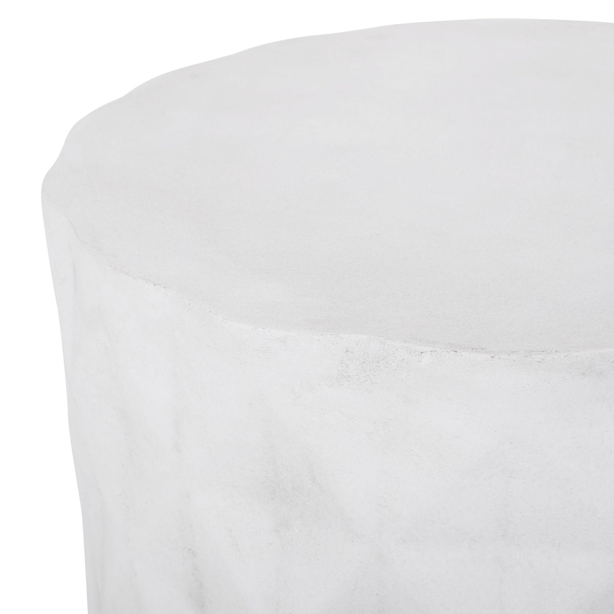Outdoor Lightweight Concrete Side Table - Antique White