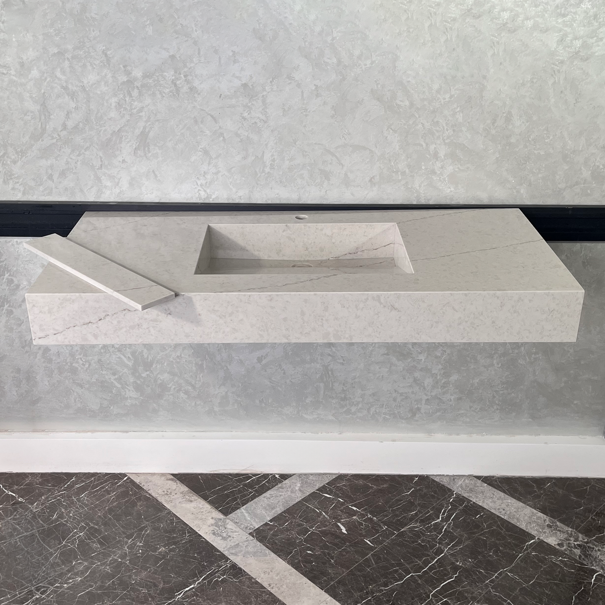 Quartz Kitchen Sink Coante Alba Via Natural Stone Pattern Premium Handcrafted Custom