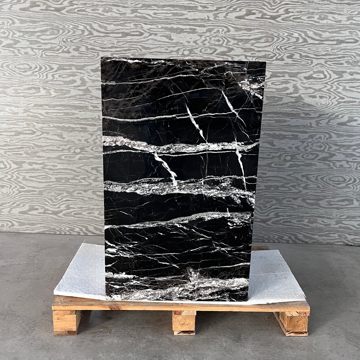 Black Marble Alexandra Pedestal Sink Handcrafted Custom Premium Design Fixture