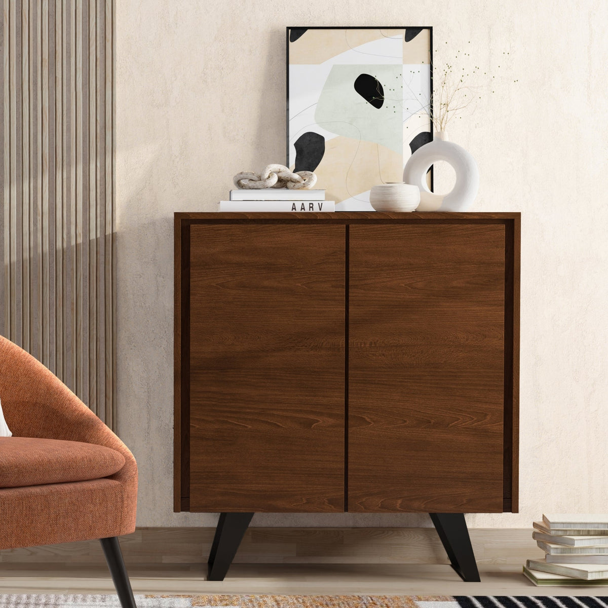 Lowry 39 Inch Wide Solid Wood Medium Storage Cabinet