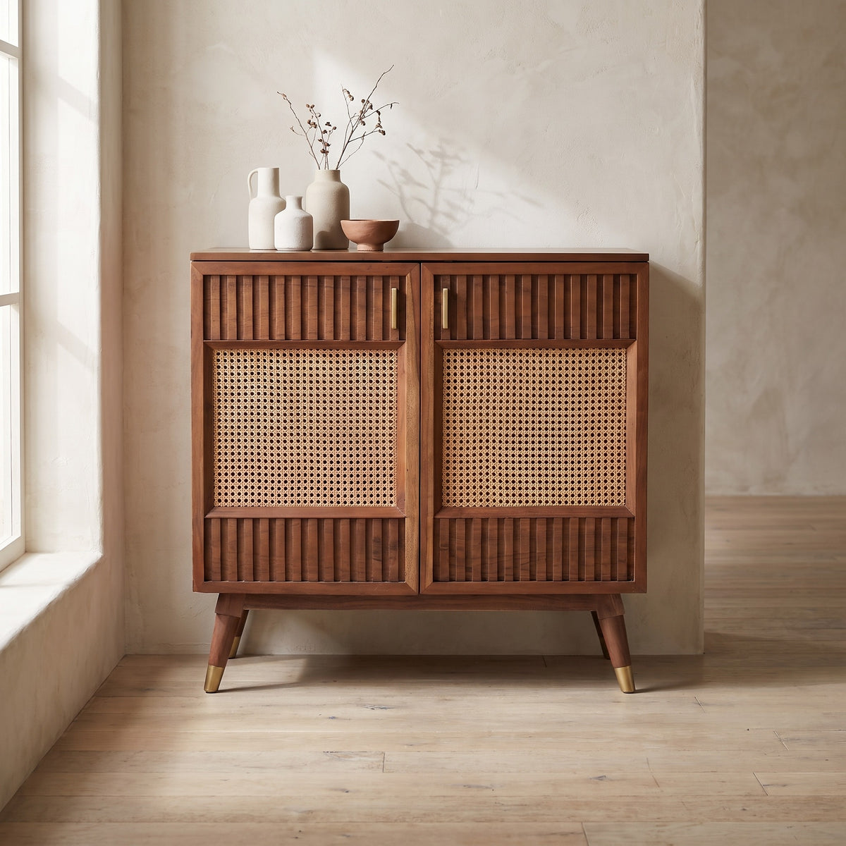 Bana Cane Accent Cabinet