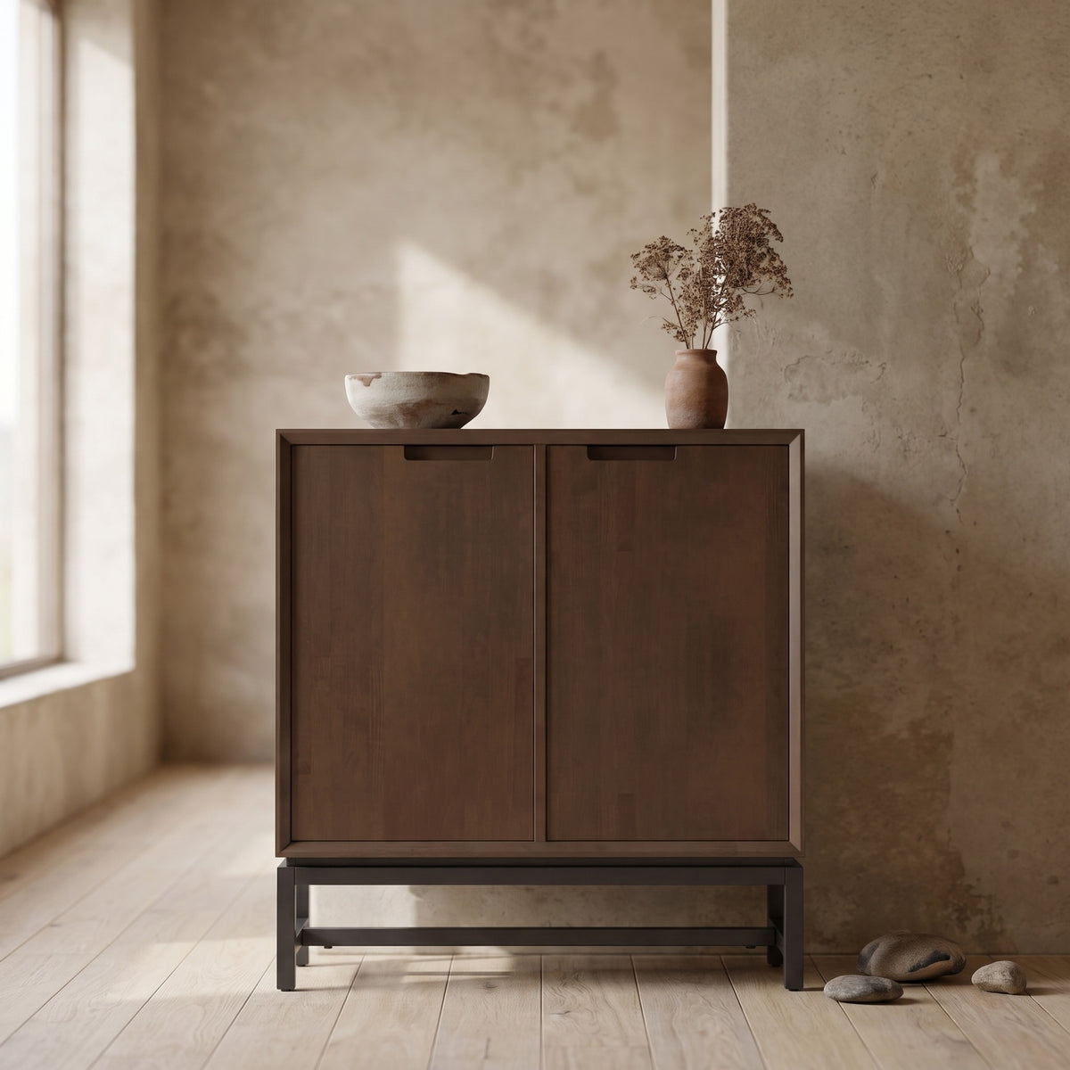 Banting 39 inch Wide Solid Wood Medium Storage Cabinet