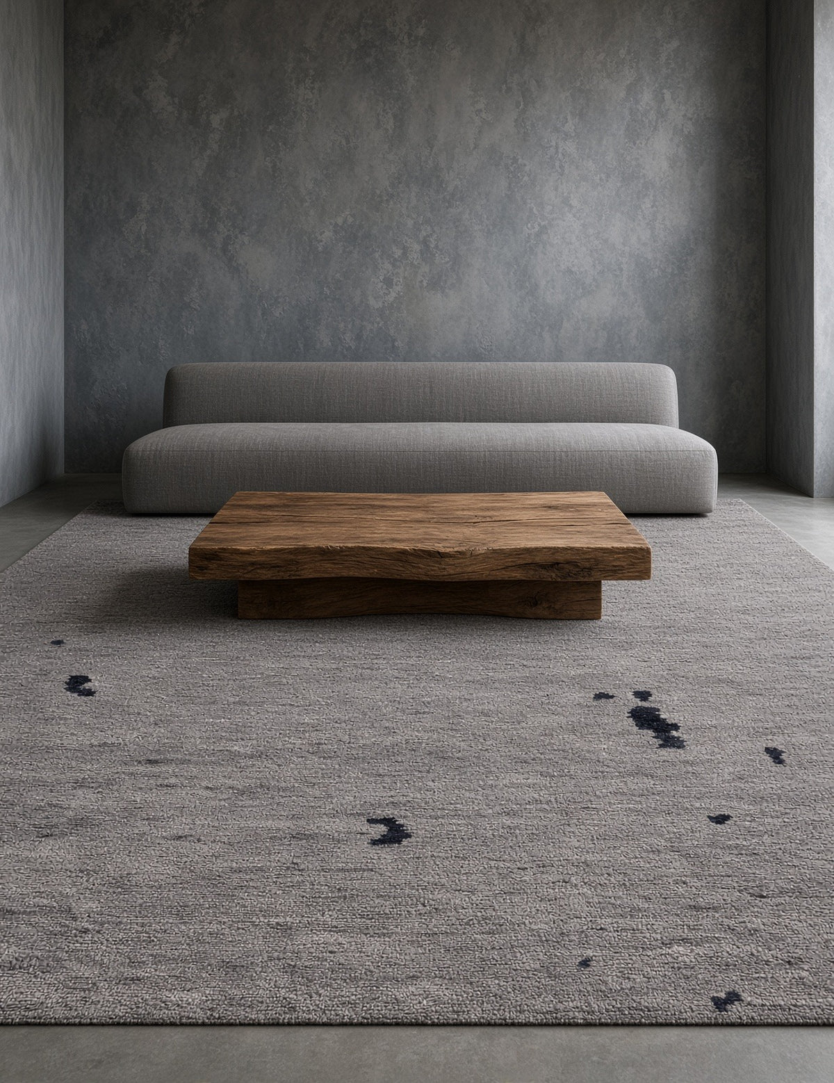 ShopInFill staged scene — canvello-handmade-gray-modern-rug-56-x-8