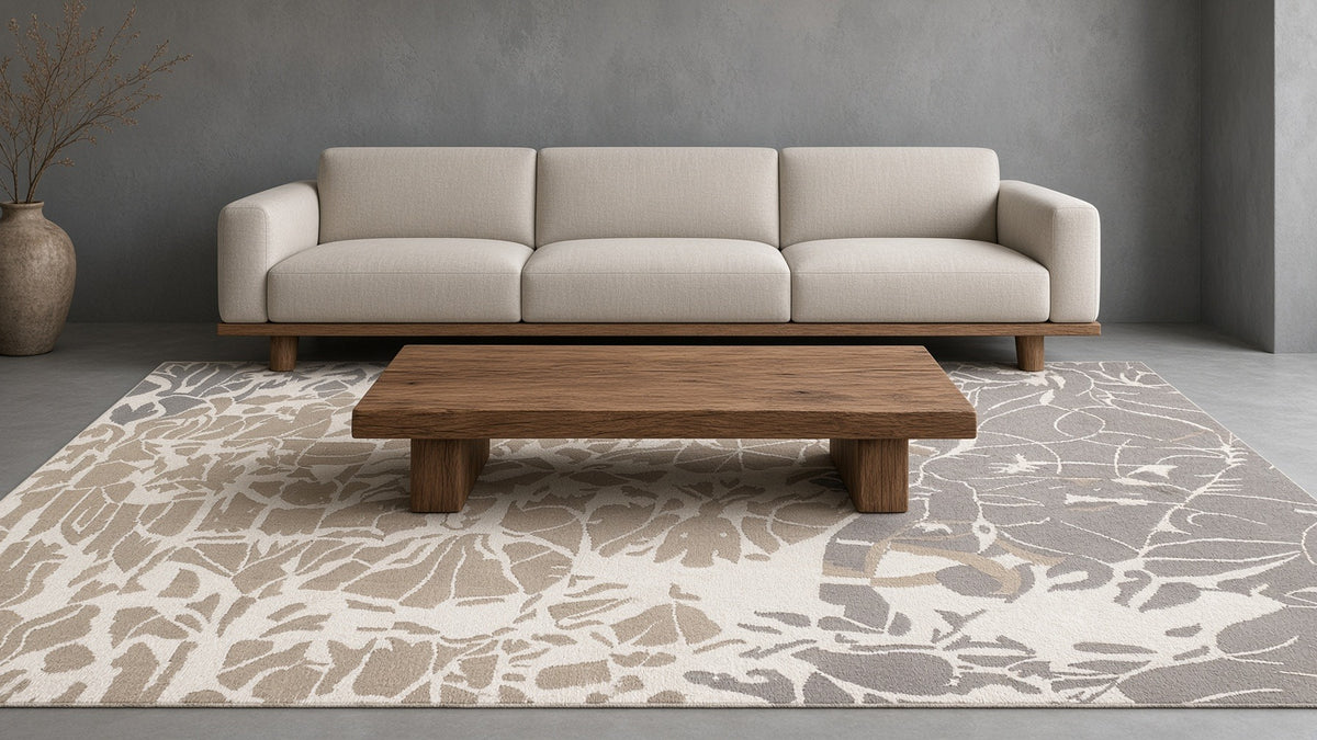 ShopInFill staged scene — canvello-ivory-modern-tibetan-rug-5-x-8