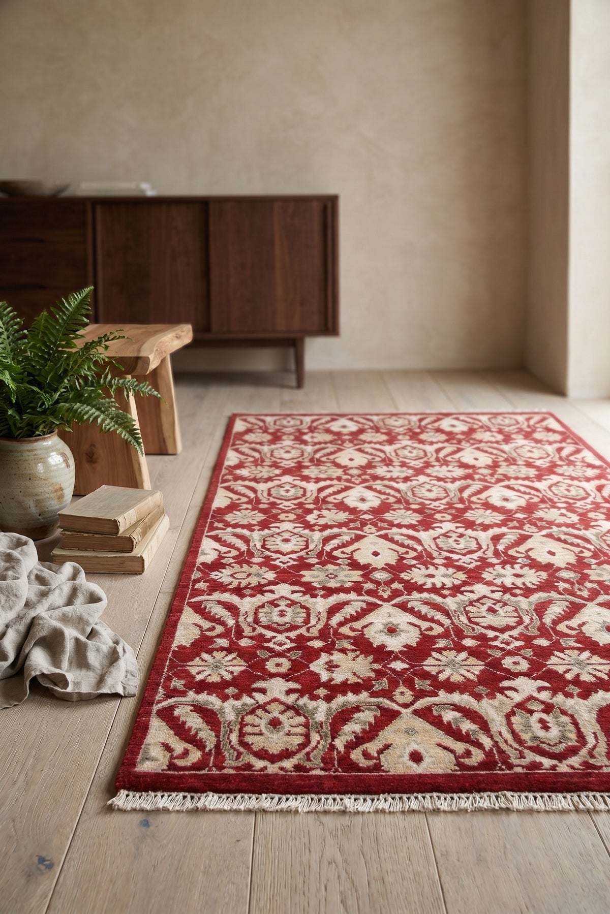Canvello Red Modern Rug - 6' X 9'