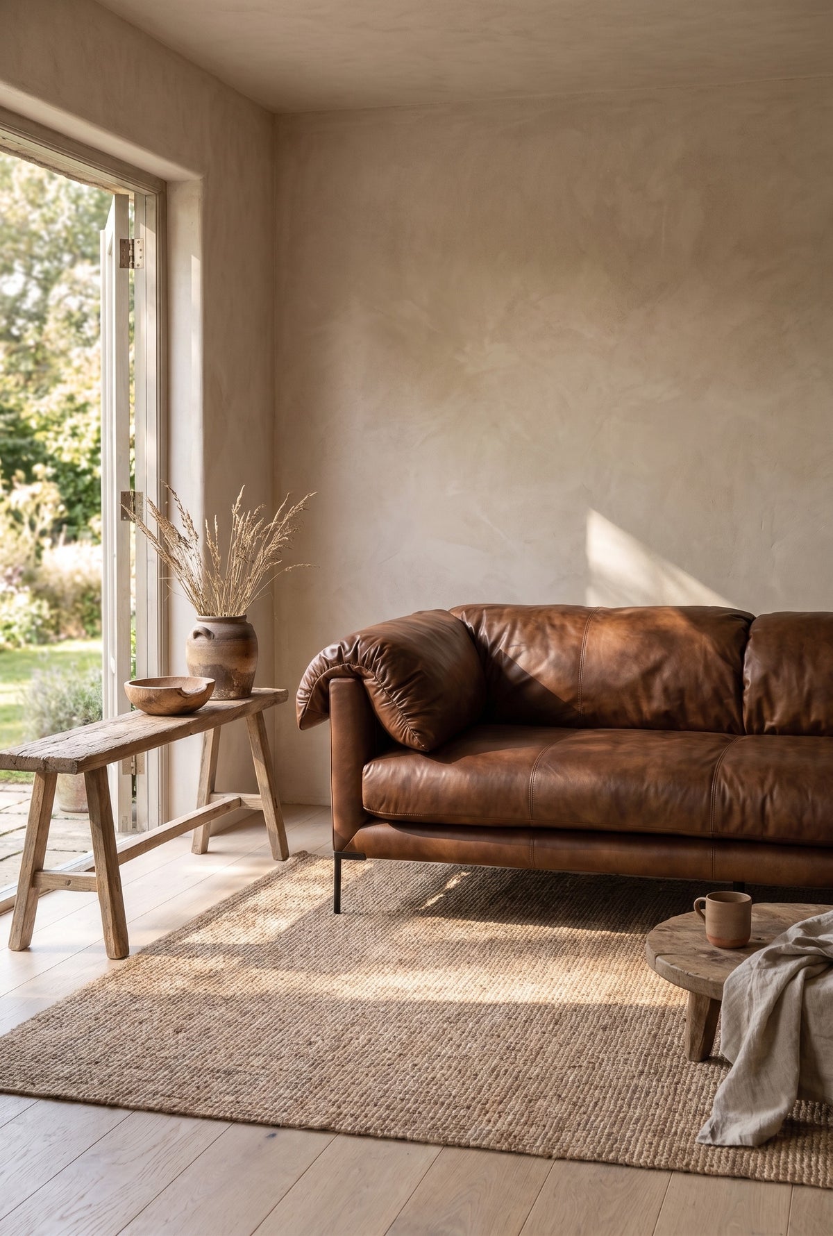 Jaron Macho Top Grain Leather Sofa