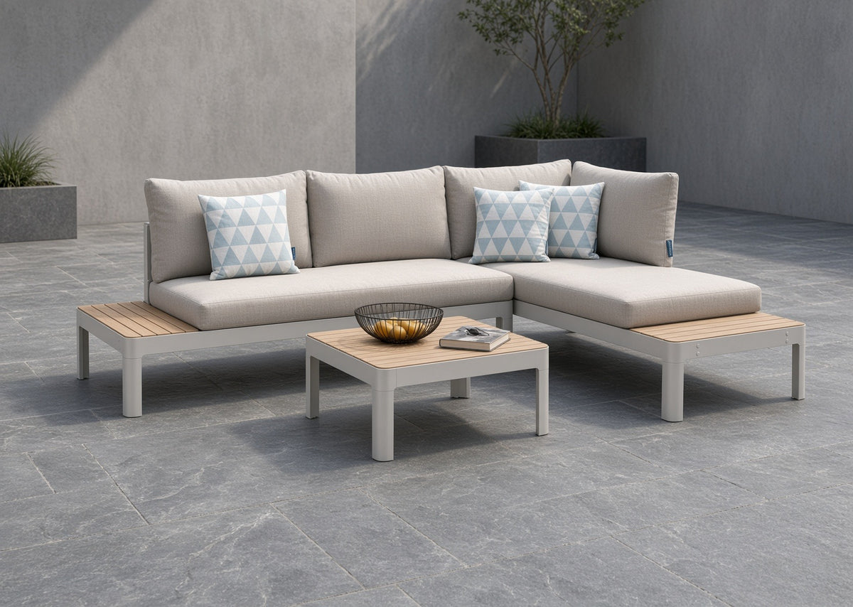 ShopInFill staged scene — portals-teak-and-aluminum-modular-sofa-3pc-set