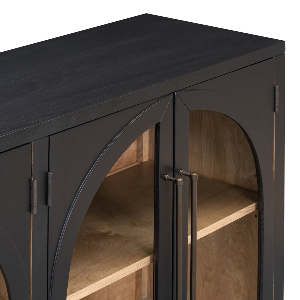 Glass Door Sideboard with Arched Cabinet