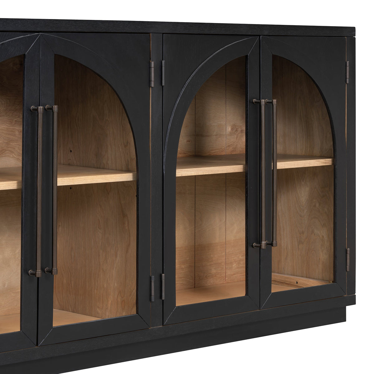 Glass Door Sideboard with Arched Cabinet