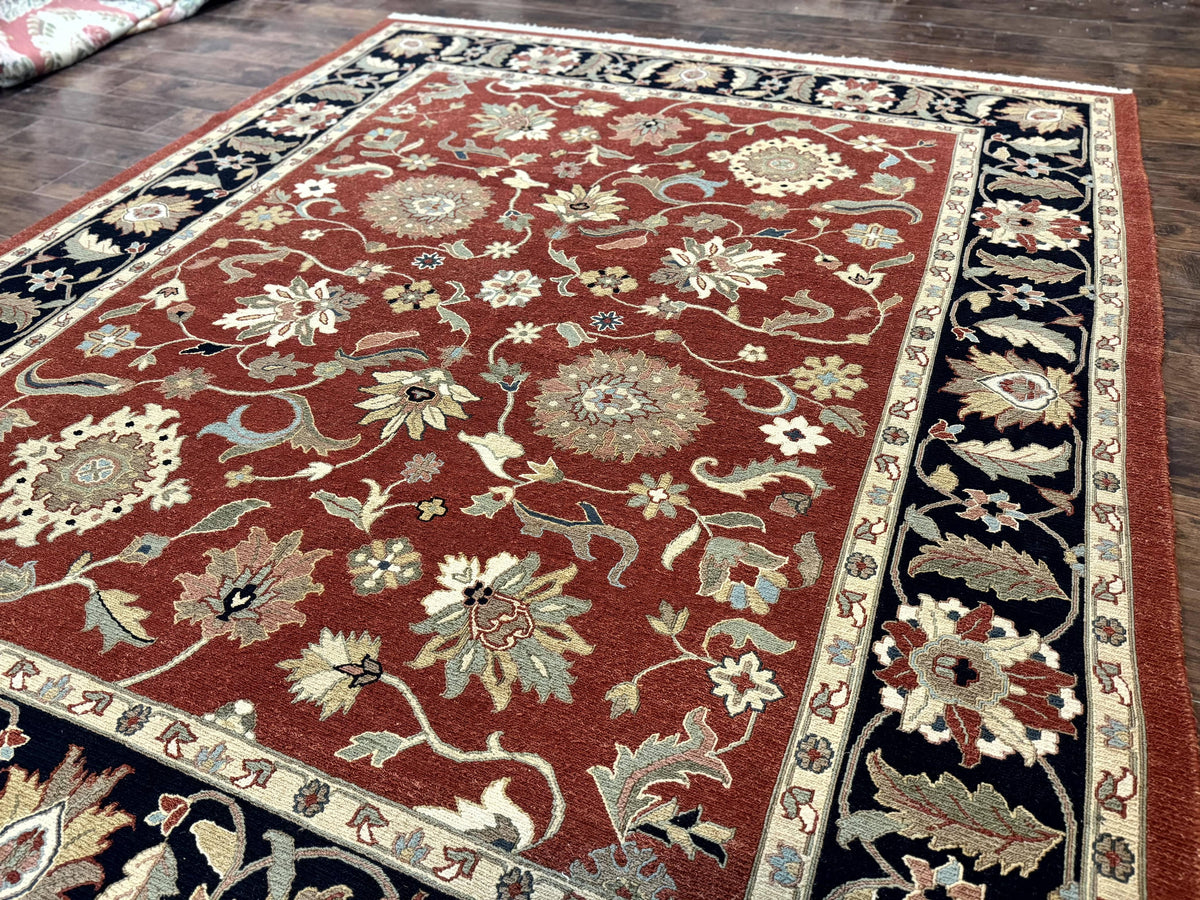 Wool Handmade Vintage Rug Floral Design