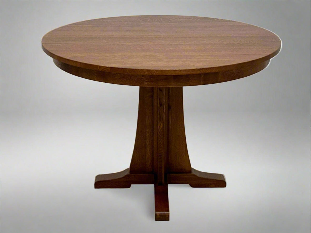 Mission Quarter Sawn  Oak Round Dining Table, Kitchen Table - 40"