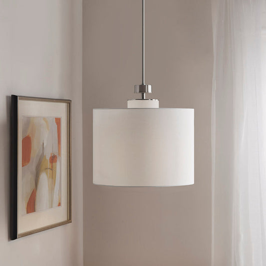 Metal Pendant Light with Linen Shade
