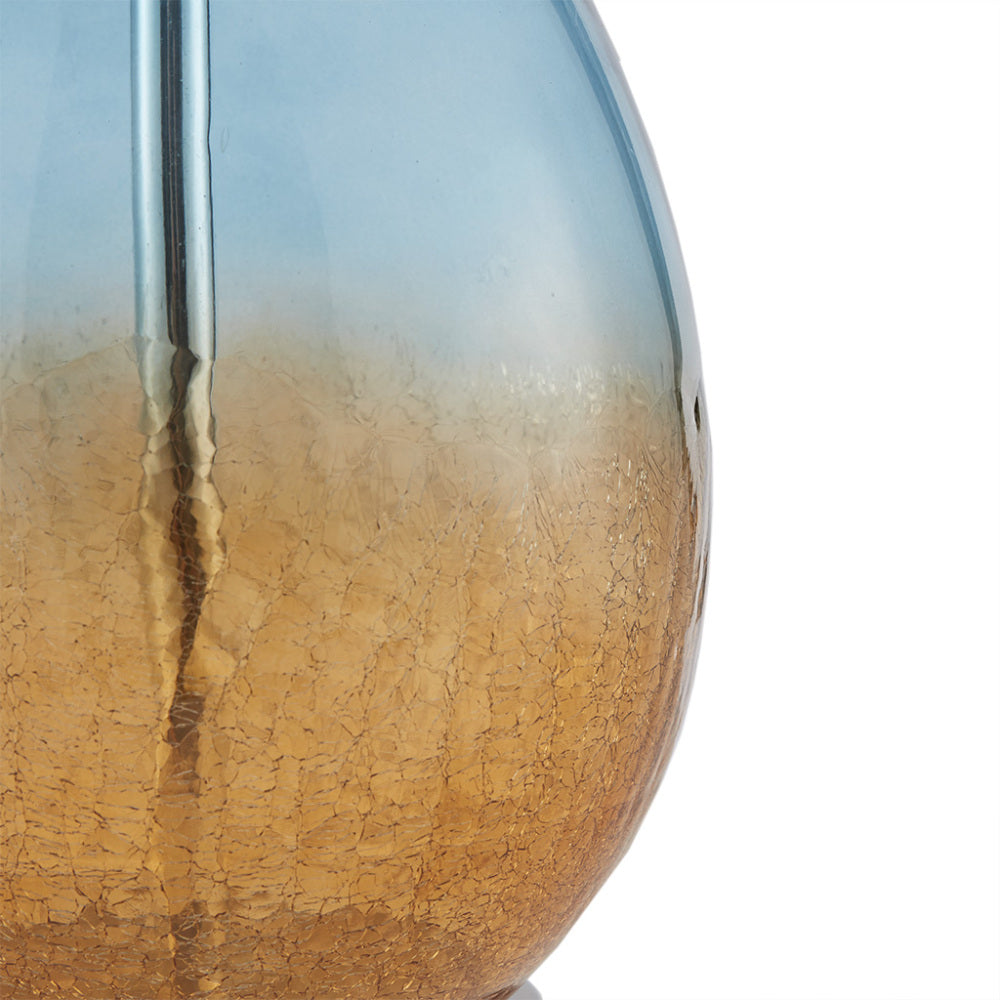 Glass Table Lamp Set Blue Gradient Base