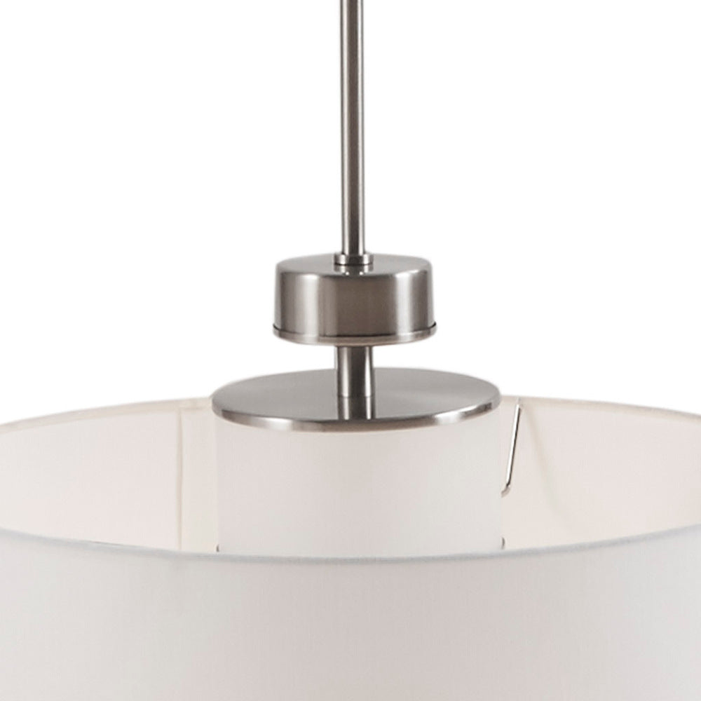 Metal Pendant Light with Linen Shade