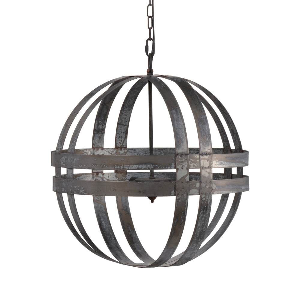 Galvanized Steel Industrial Chandelier Four Lights