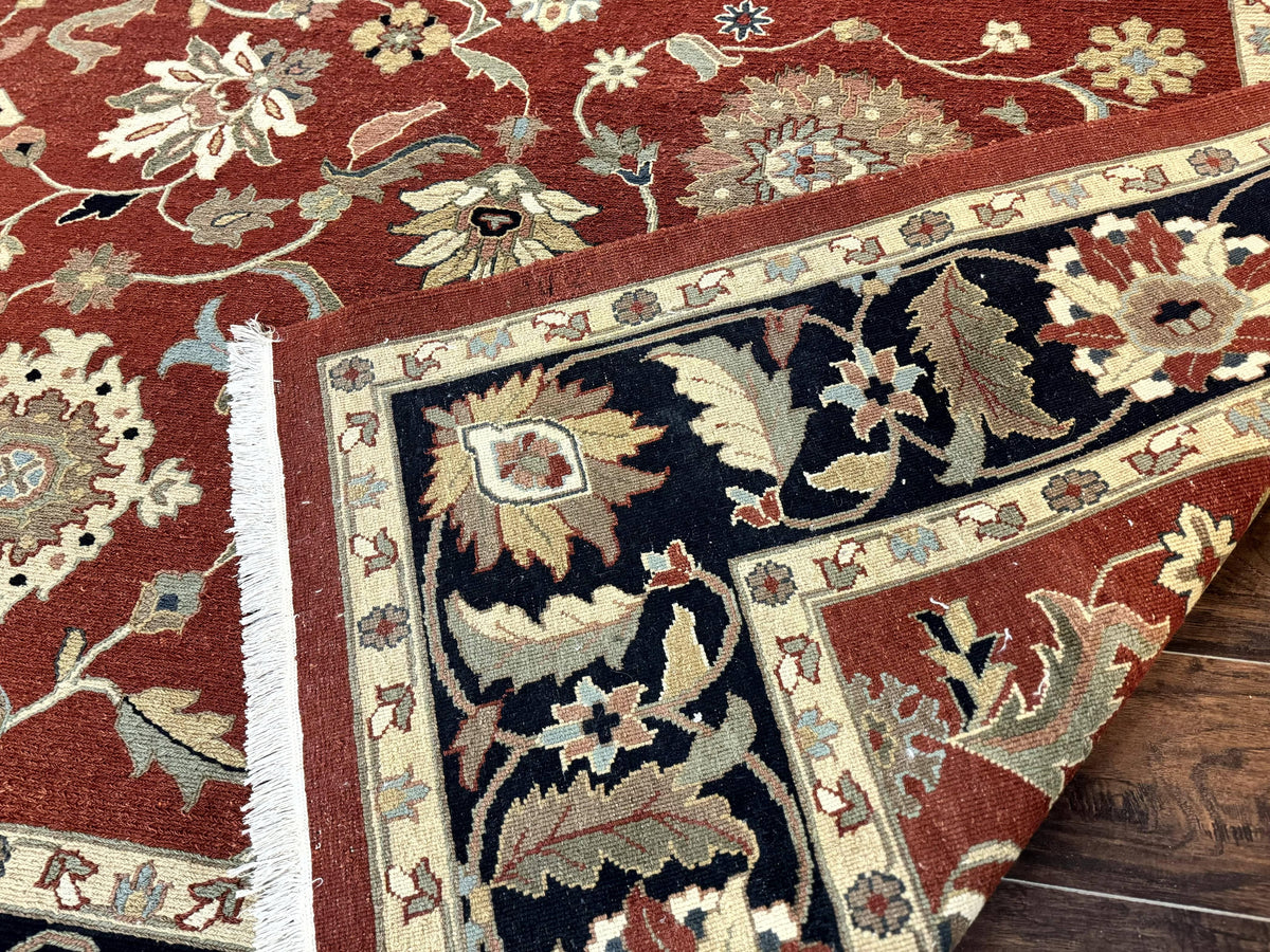Wool Handmade Vintage Rug Floral Design