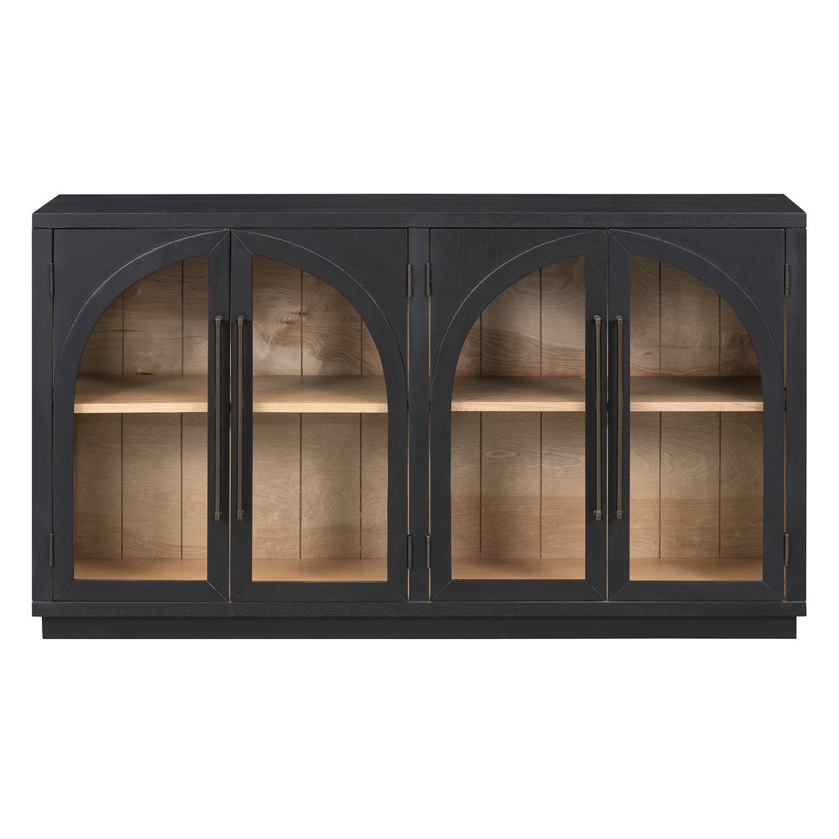 Glass Door Sideboard with Arched Cabinet