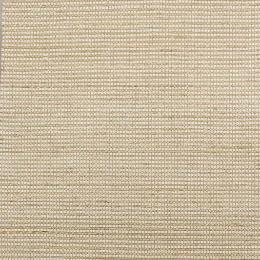 Hand woven jute and wool indoor area rug with a textured design and neutral color scheme.