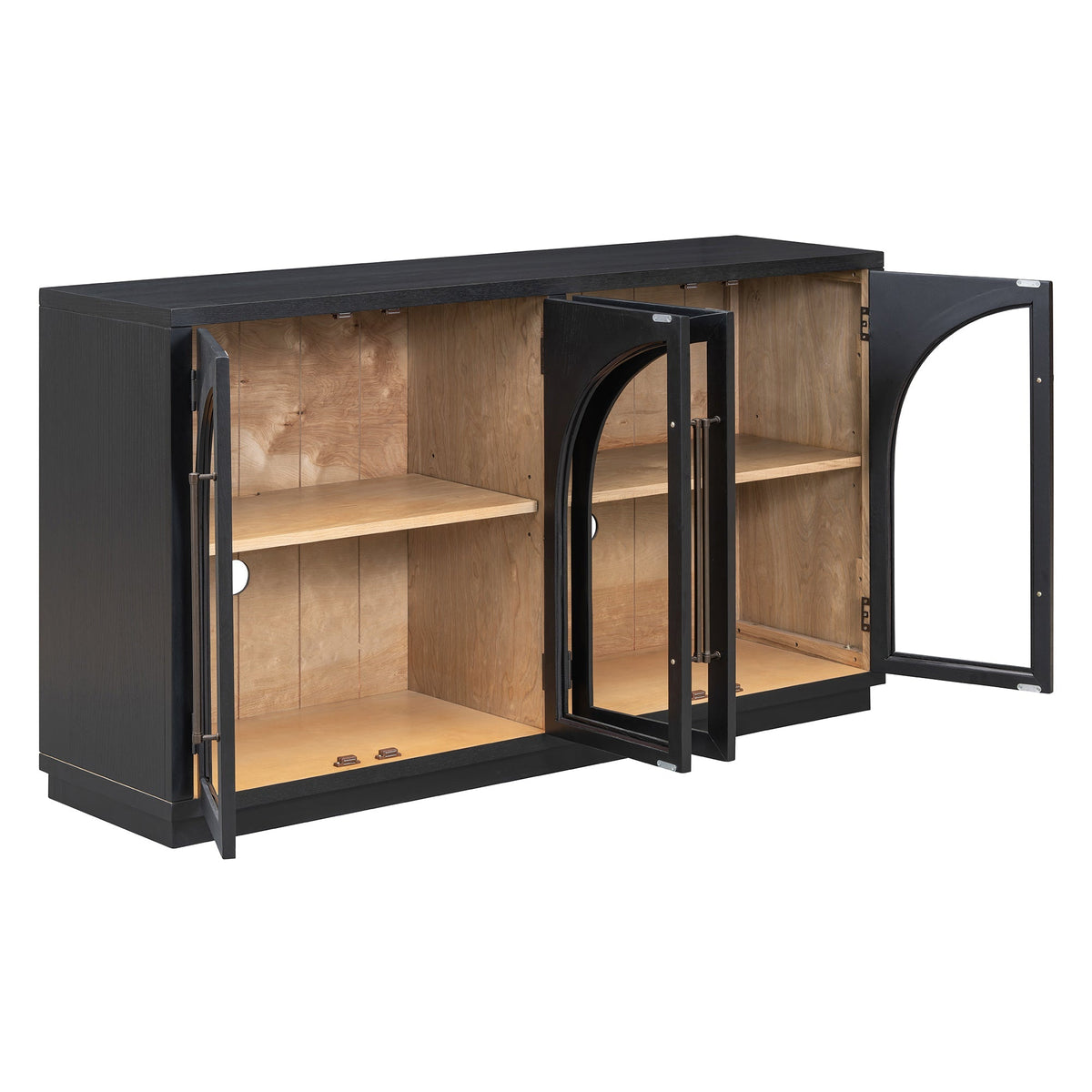 Glass Door Sideboard with Arched Cabinet
