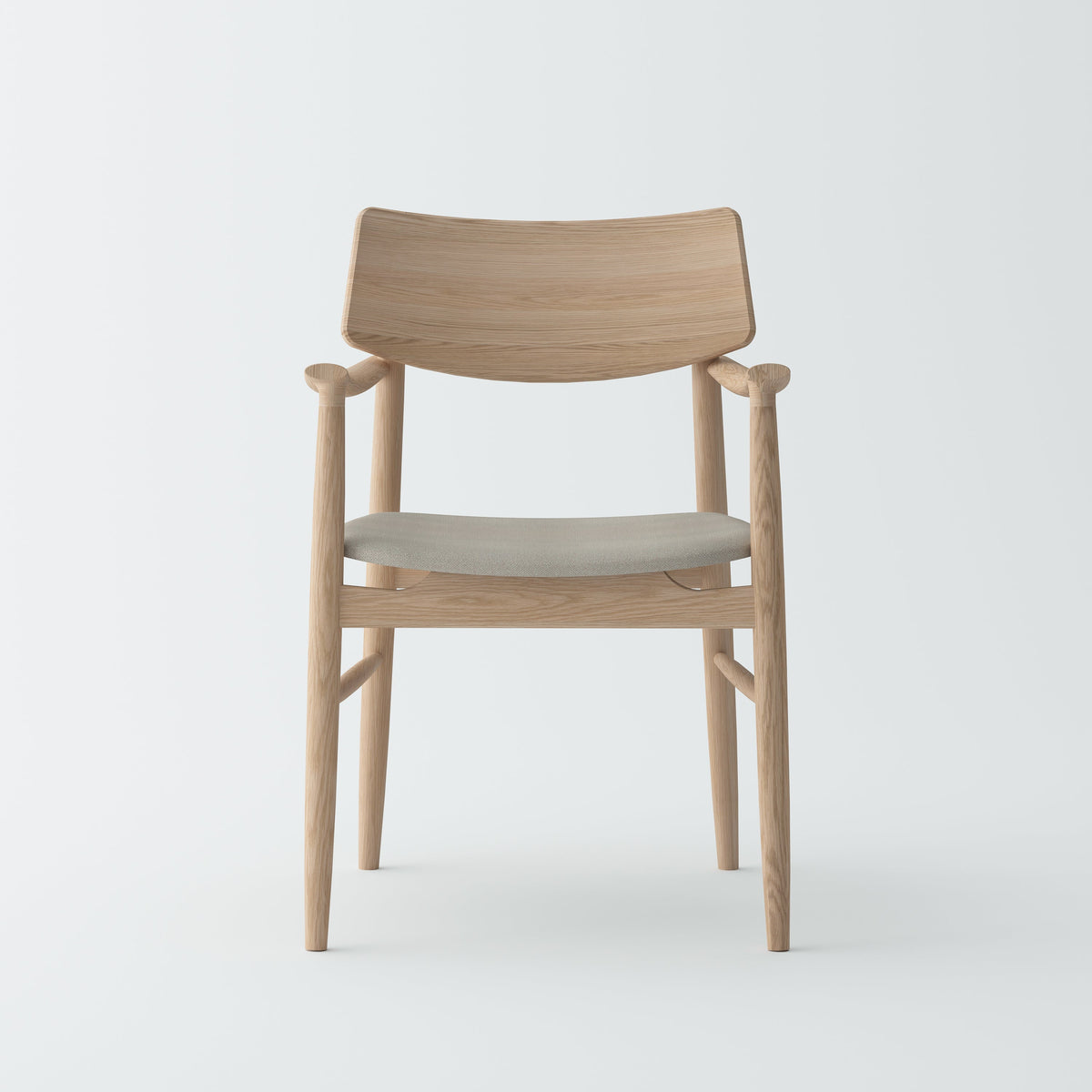 Solid Oak Round Dining Set Four Arm Chairs, oak, view 10