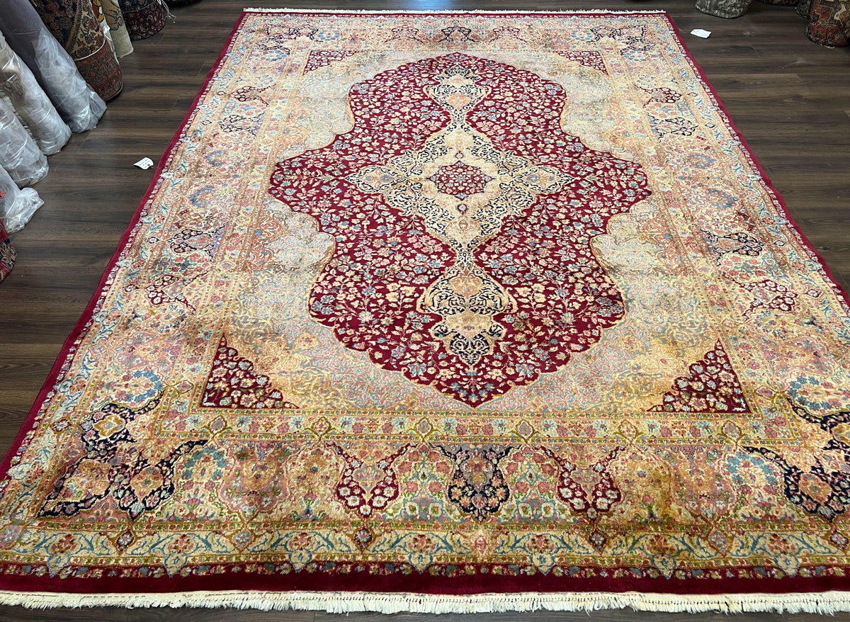 Persian Wool Rug Floral Medallion