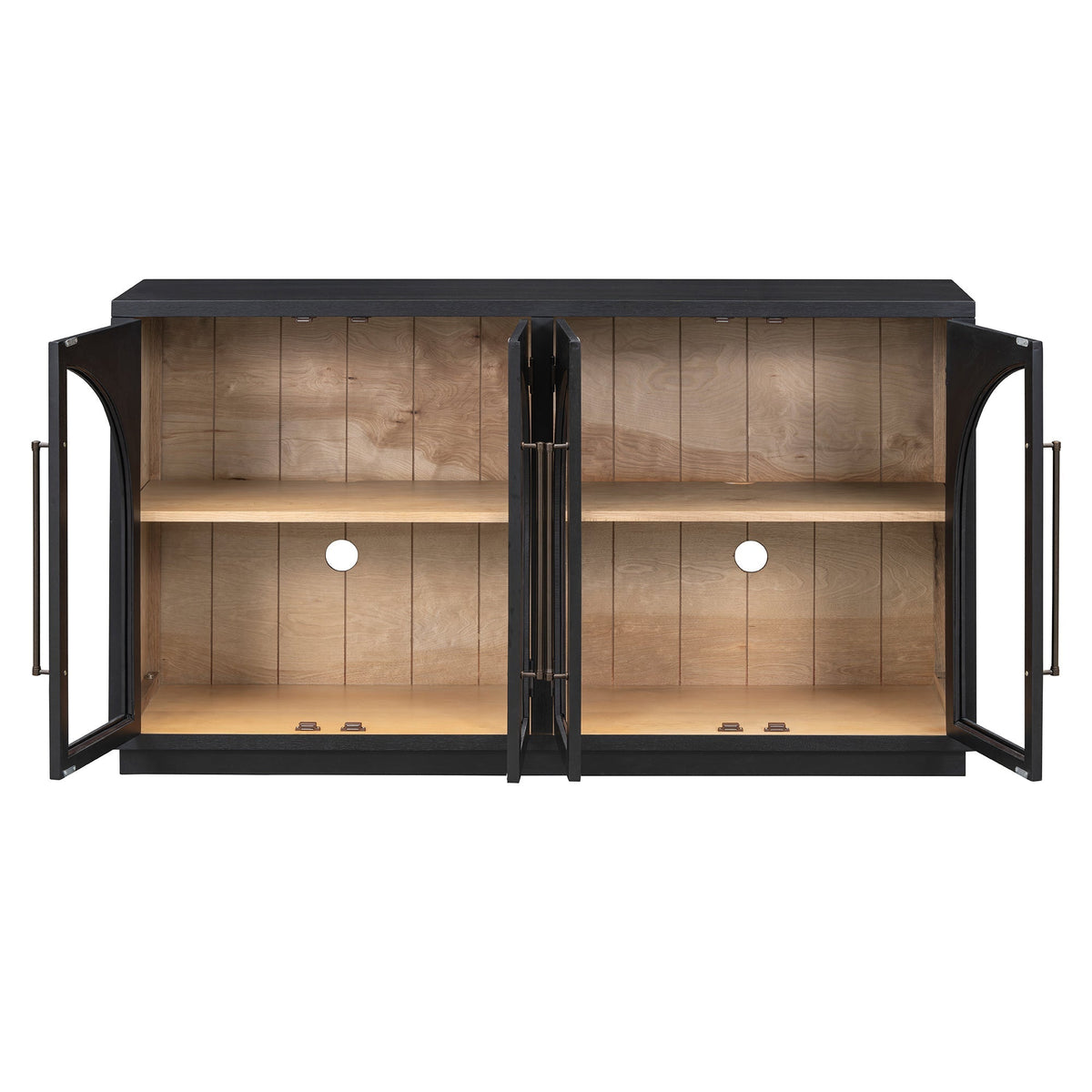 Glass Door Sideboard with Arched Cabinet