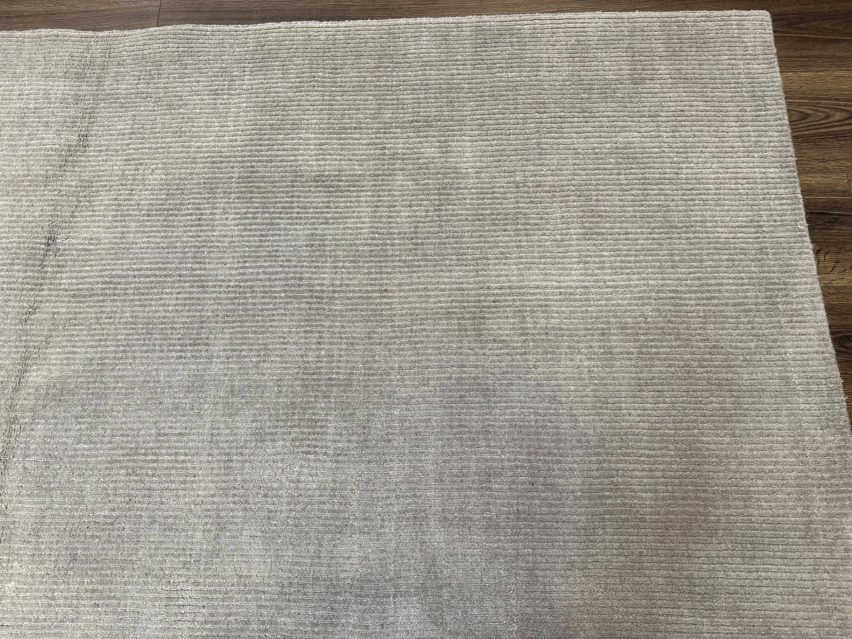 Wool Tibetan Rug Hand-Knotted Tonal Field, taupe, view 8