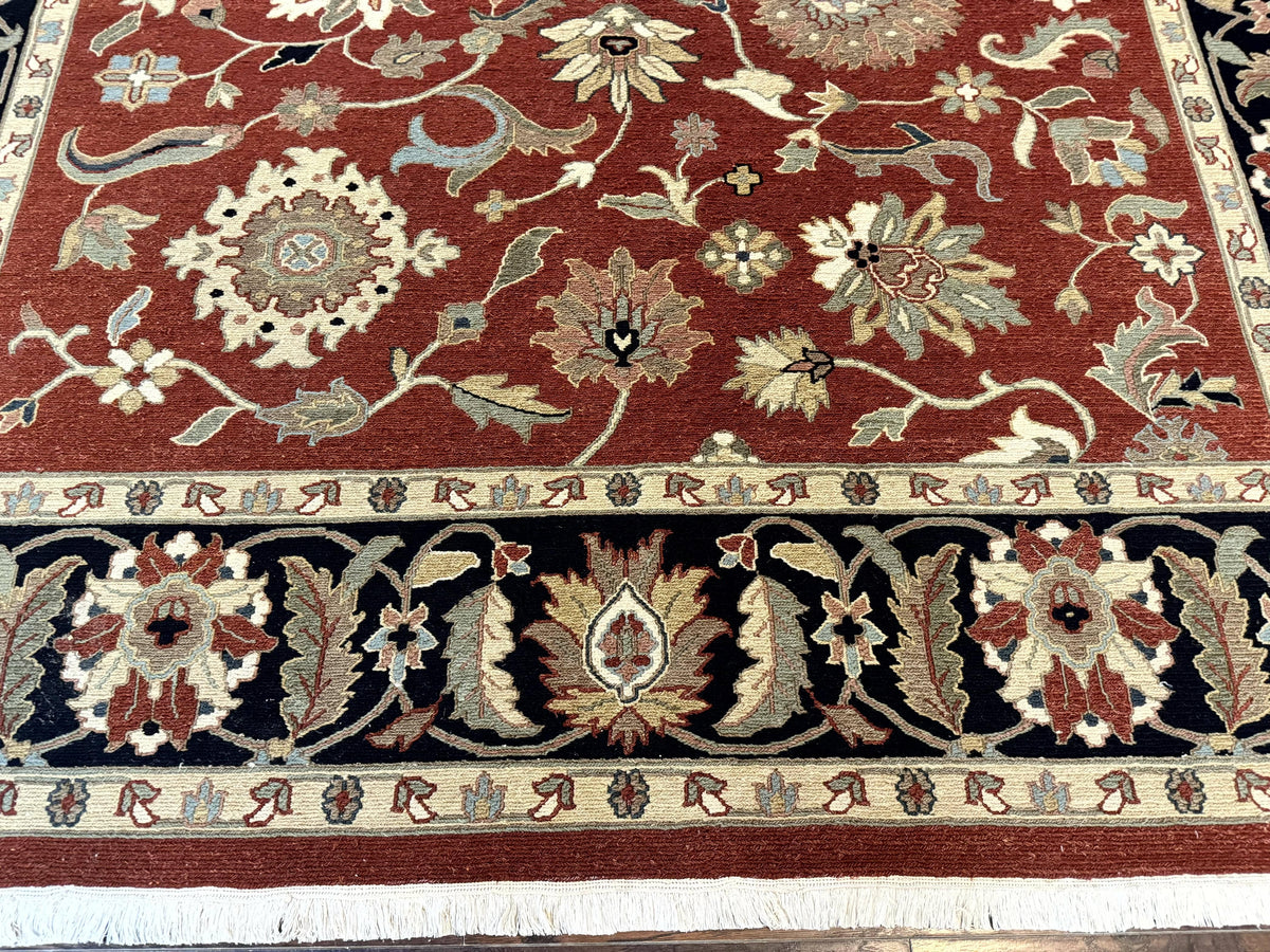 Wool Handmade Vintage Rug Floral Design
