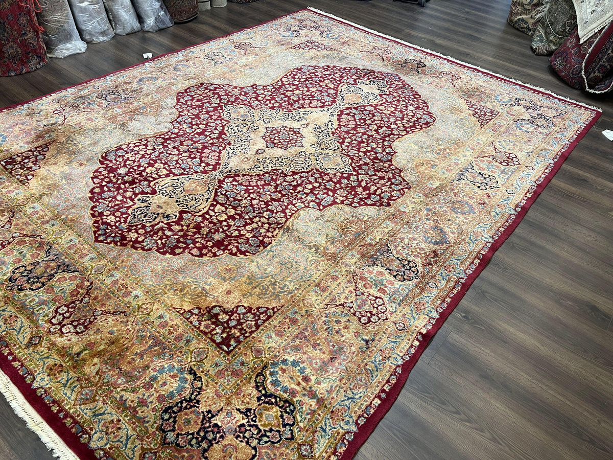 Persian Wool Rug Floral Medallion