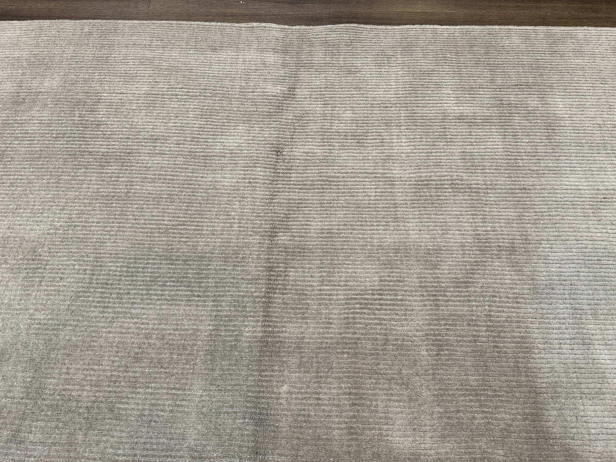 Wool Tibetan Rug Hand-Knotted Tonal Field, taupe, view 4