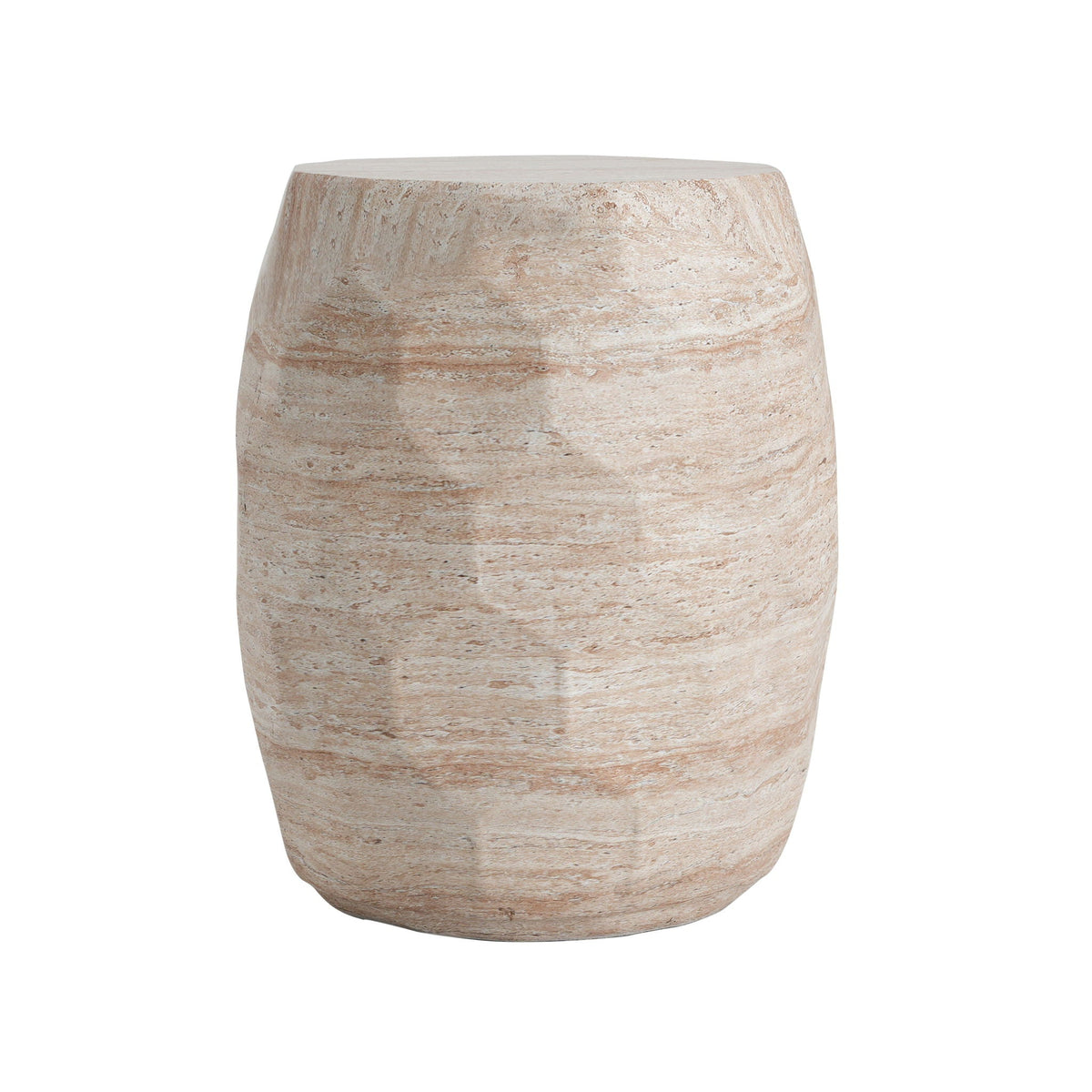 Travertine Concrete Side Table Lightweight