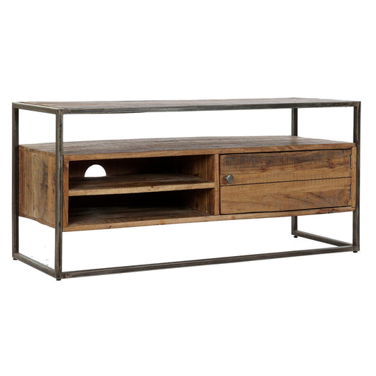 Metal Mango Wood Side Table