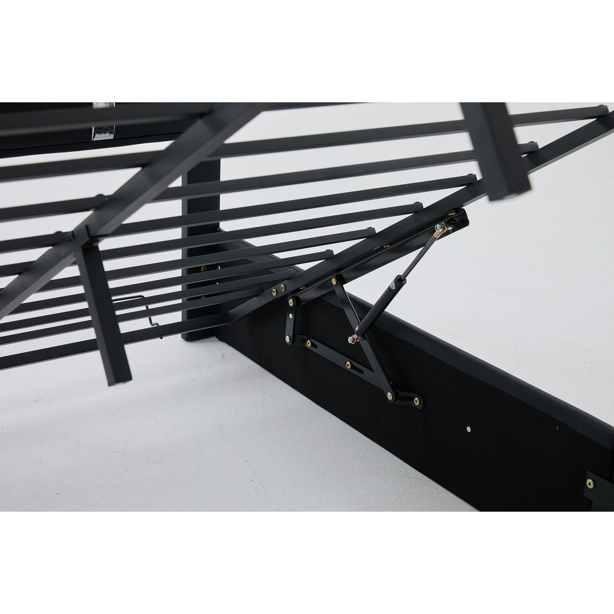 Upholstered Bed Frame with Adjustable LED Headboard